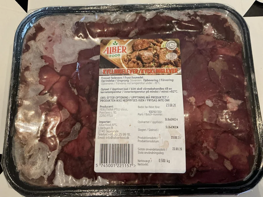 Alber frozen kylling lever 500gm