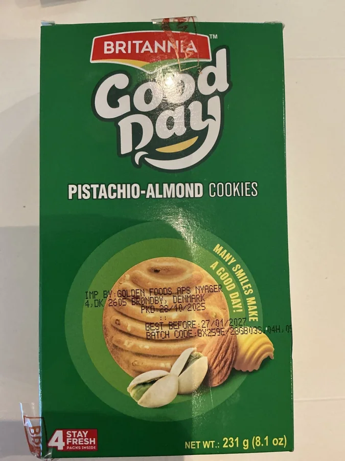 BRITANNIA good day pistachio almond
