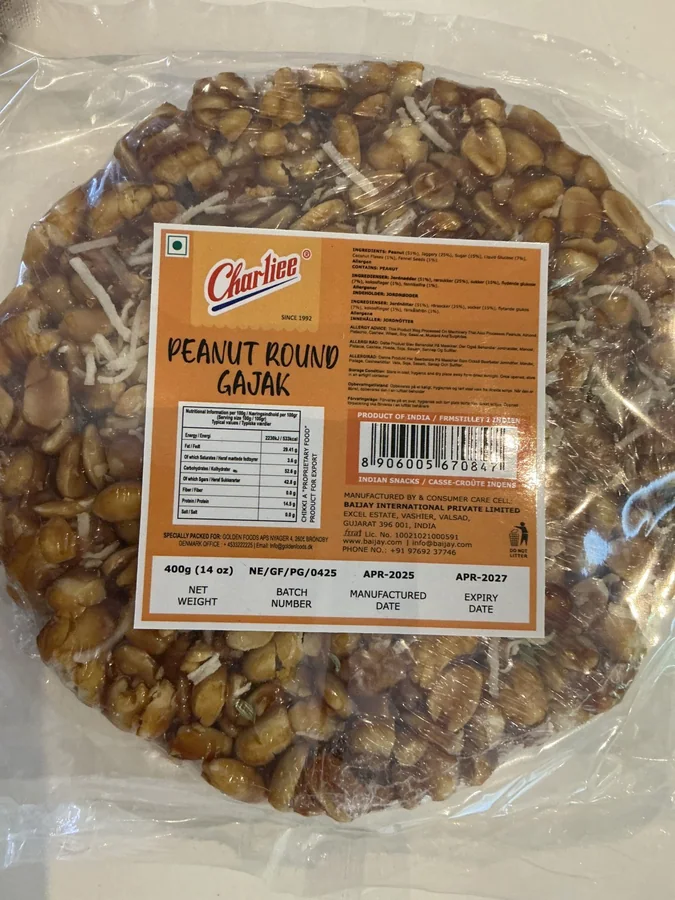 Charliee Peanuts Round Gajak