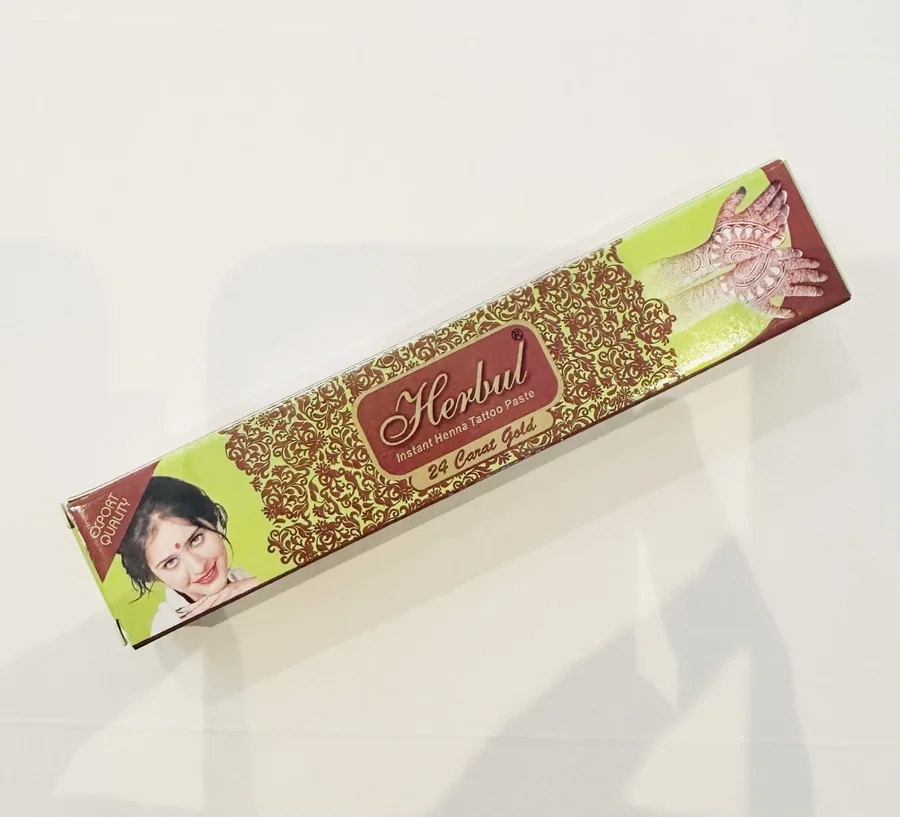 Herbal henna tattoo paste black