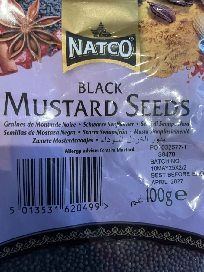 Natco black mustard seeds 100g